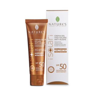 Crema-gel viso Solare Antirughe SPF 50 natures's